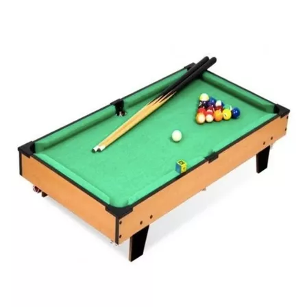 Mini Bilhar Grande Sinuca Snooker Infantil Maior Mesa 64cm Cor do tecido Verde