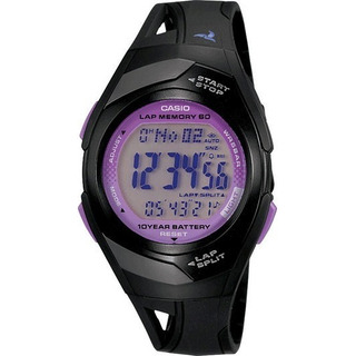 Reloj Casio Runner Eco Friendly Lady Original Time Square Color De La Correa Negro Color Del Bisel Morado Color Del Fondo Transparencia Azul Reloj Casio Runner Eco Friendly Lady Original Time Square Color De La Correa Negro Color Del Bisel Morado Color Del Fondo Transparencia Azul
