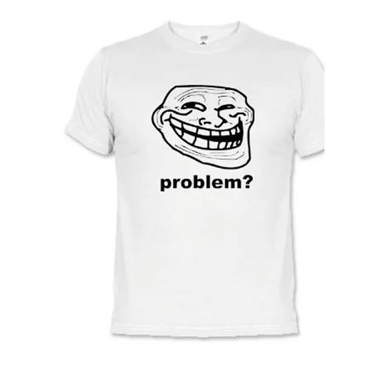 Camisa Poliéster Engraçadas Trollface