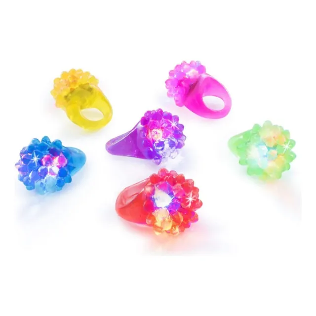 Anillo 10 Uds Ring Silicona Luminoso Luz Fresas Fiesta