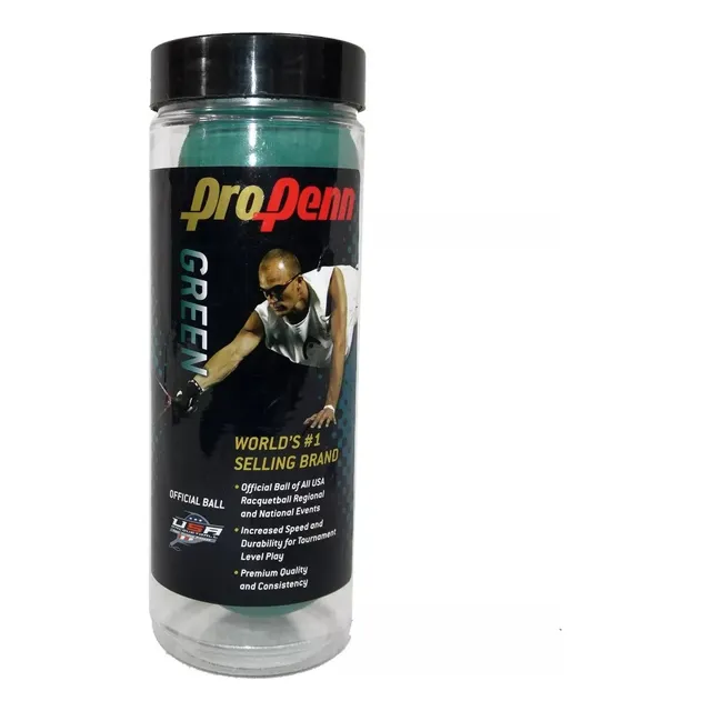 Set 3 Pelotas De Racquetballs Penn Pro Penn Green Raquetbol