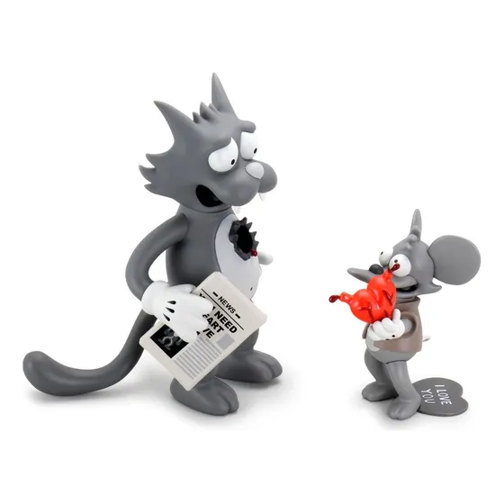 Los Simpsons Kidrobot - Tomy Daly Itchy Scratchy Blanco Negr
