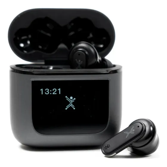 Audifonos Perfect Choice Inalambricos Pantalla Tactil Color Negro