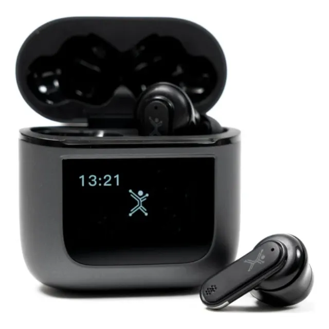 Audifonos Perfect Choice Inalambricos Pantalla Tactil Color Negro