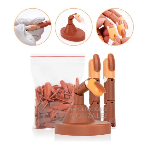 Kit Dedos De Práctica Articulados Para Uñas Acrílico Y Gel