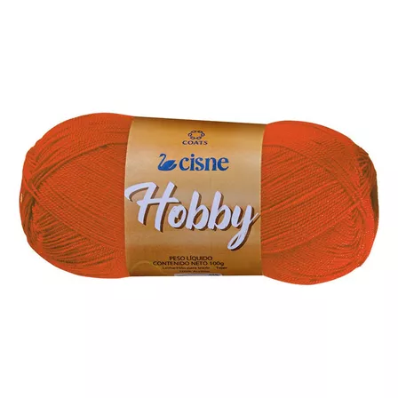 Hilo Para Tejer Cisne Hobby X 5 Ovillos - 500gr Por Color Color Naranja Fluo 00388