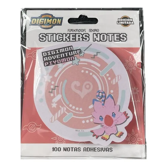 Bloc De 100 Notas Adhesivas Tipo Post It Digimon