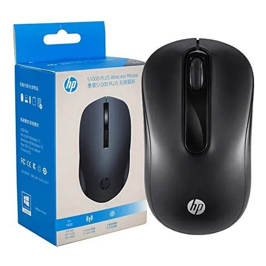 Mouse Hp S1000 Plus Optico Inalambrico 1600 Dpi 2.4 Ghz Usb