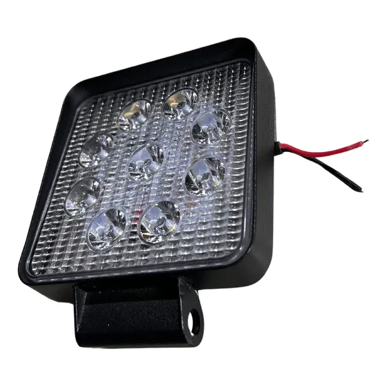 Faro 9 Led Cuadrado  27 W Blanco 12v/24v Mini Infinity Tech