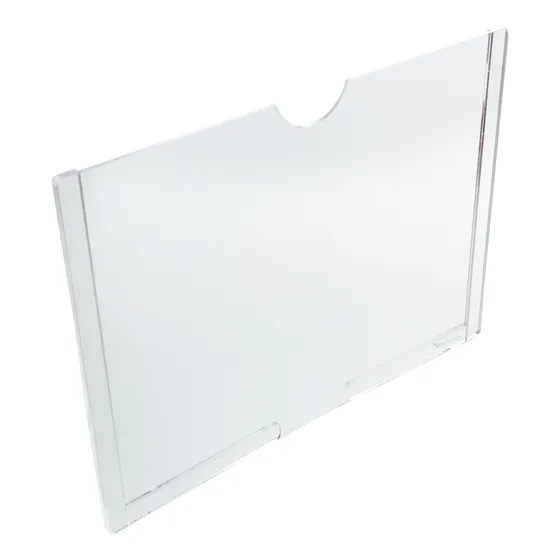 4 Displays Porta Folha De Parede A5 Acrílico Horizontal
