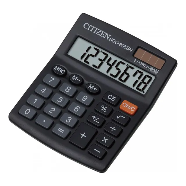 Calculadora Citizen De Escritorio Basica Sdc 805bn Color Negro