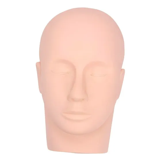 Cabezote Maniquí Cabeza 25cm Practica Maquillaje Pestañas Color Piel