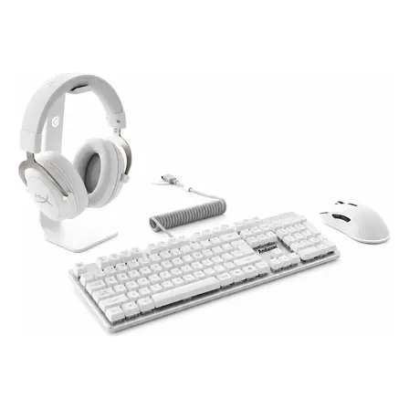 Teclado Gamer Andoom Ad-11029 Rgb 104 Teclas Español Ñ Usb Blanco Español Latinoamericano