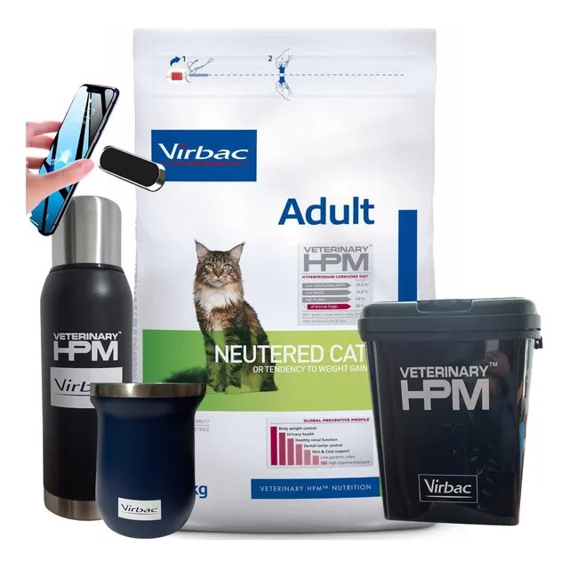 Alimento Virbac Hpm Neutered & Entire Gato Adulto 7kg