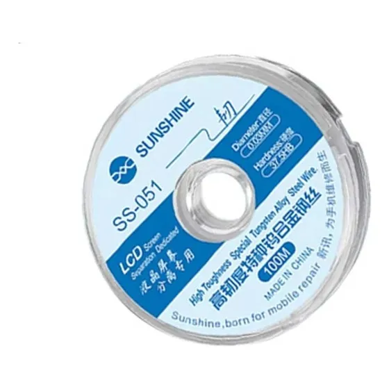 Hilo Separador Lcd De Tungsteno 0,03mm - 100m - Ss-051