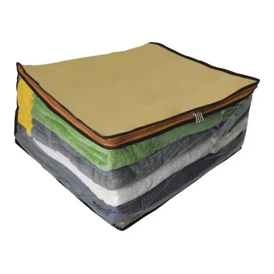 3 Organizador Caixa Multiuso Capa Porta Edredom Cobertor Lençol Tnt 60x45x30