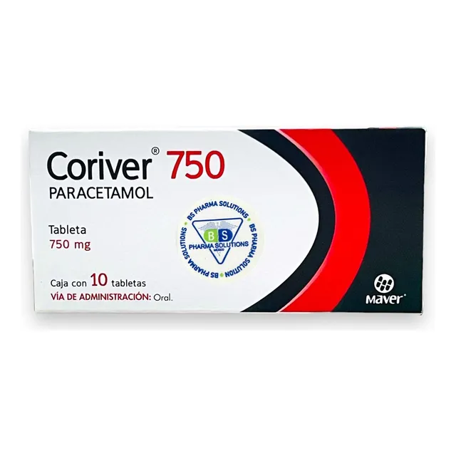 Coriver 750 Paracetamol C/10 Tabs Maver
