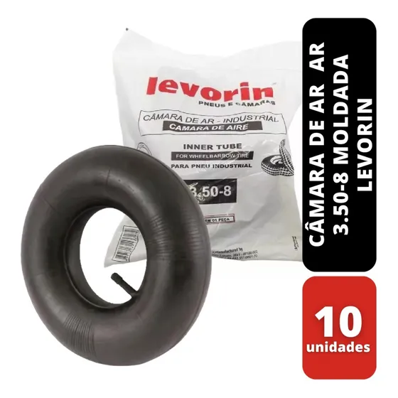Kit 10 Câmara De Ar Ar 3.50-8 Moldada Levorin