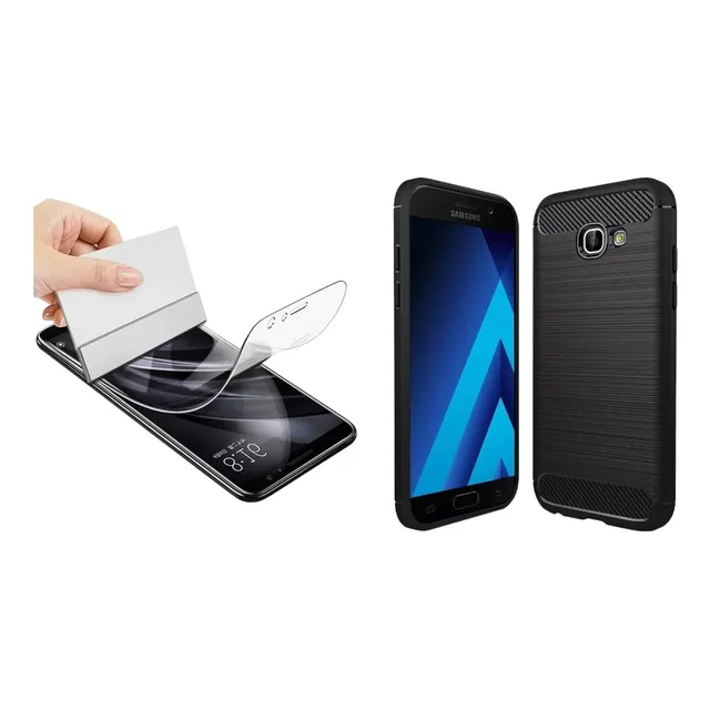 Funda Carbono + Hidrogel Compatible Con Samsung A5 2017