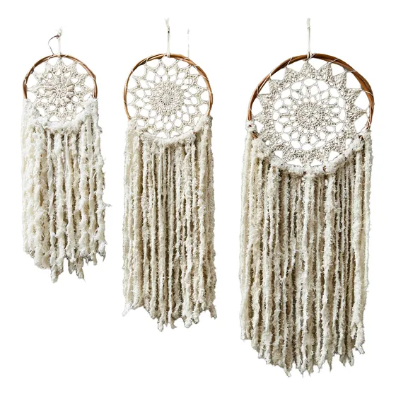 Set X 3 Atrapasueños Importado Indonesia Diseño Crochet