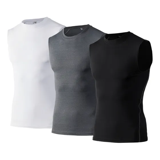 Paquete De 3 Camisas Sin Mangas De Compresión Para Entrenami