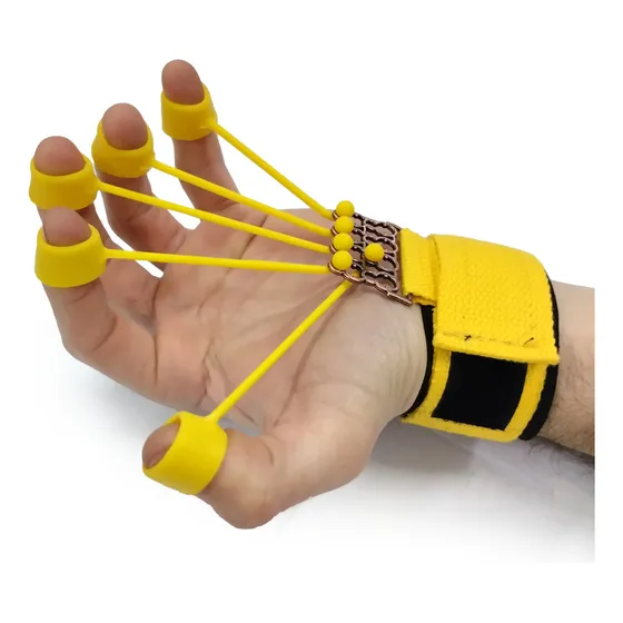 Ejercitador Dedos Mano Fortalecedor 40lb Rehabilitación Gmp Color Amarillo
