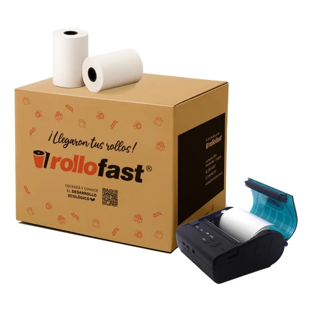 Caja X 84 Rollos Termicos - 79 X 50 Mm - Impresora Portatil