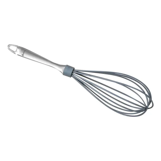 Batidor Pera Silicona Reposteria Hudson 31 Cm Color Plateado