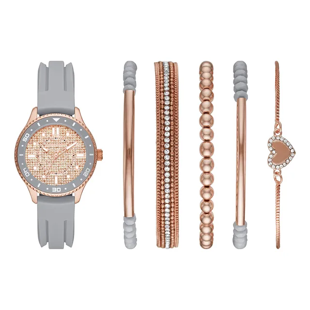 Pulsera De Reloj De Mujer Skechers Set De Regalo Sj6yc