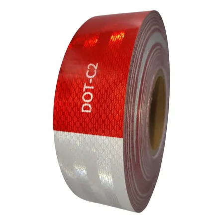 Cinta Reflectante Bicolor Rojo Blanco 45 Mts Dot C2 Legal