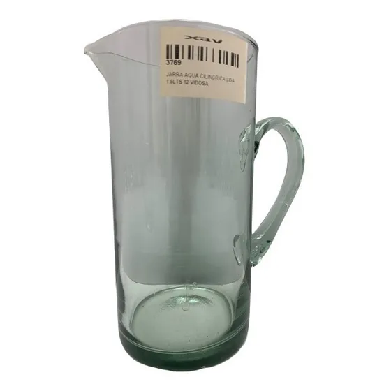 Jarra Agua Vidrio Cilindrica Lisa 1.5lt 3769 Xaviglass