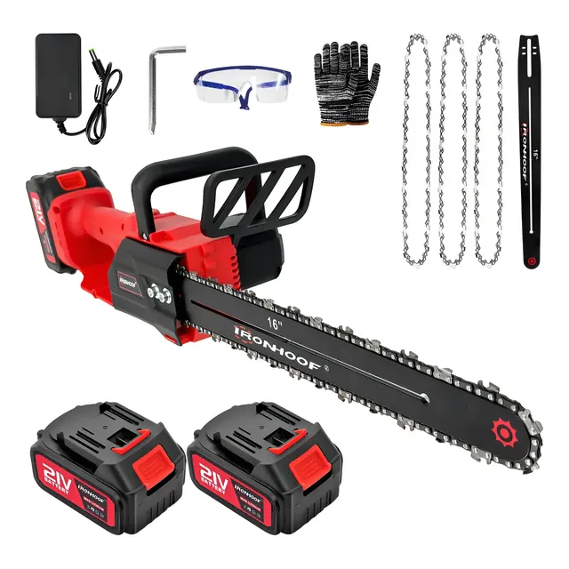 Motosserra Elétrica Brushless 16 Polegadas 2 Bateria 1600w Vermelho 110 V / 127 V / 220 V