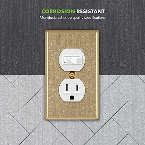 Enerlite Placa Pared Metal Para Receptaculo Duplex