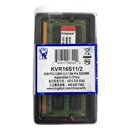 Memoria Ram 2gb Ddr3 1600 Mhz Kingston Para Laptop 