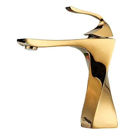Torneira Para Banheiro Lavabo Pia Bica Baixo Monocomando Misturador Dourado