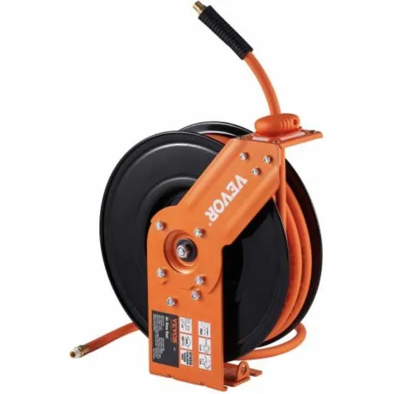 Vevor Carrete Manguera Aire Retráctil Automatic 3/8 50f 15mt