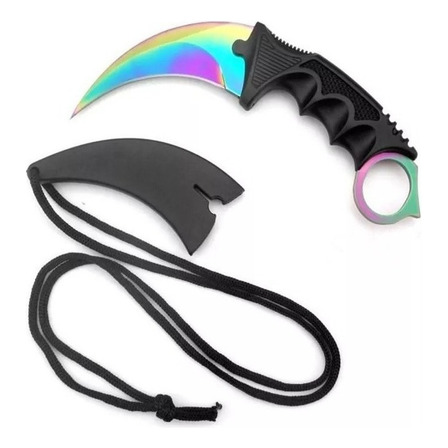 Faca Karambit Cs Go Multi-color Hawk-combate Afiado - Nfe Faca Karambit Cs Go Multi-color Hawk-combate Afiado - Nfe