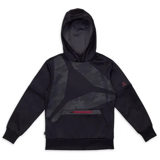 Hoodie Sweater Reebok Black Grey Para Niño Importado