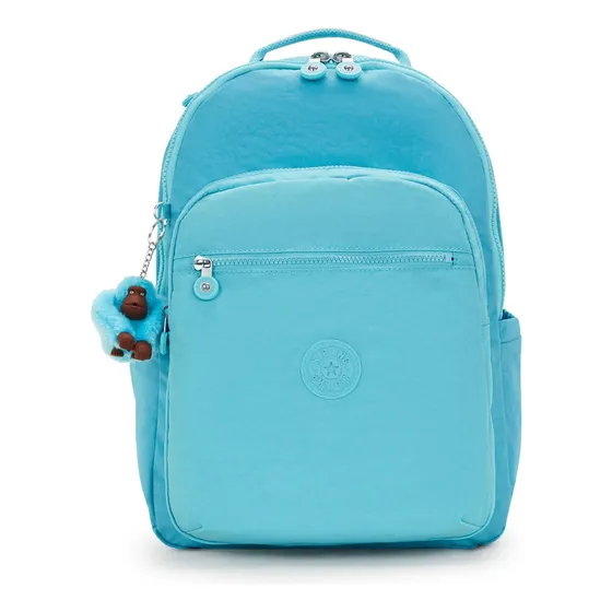 Mochila Kipling Seúl Funky Turq Azul 100% Original