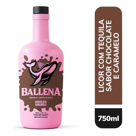 Licor Ballena Tequila Com Chocolate E Caramelo 750ml