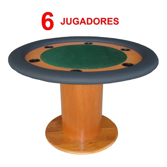 Mesa Woodypoker Redonda Para Jugar Cartas Poker Canasta