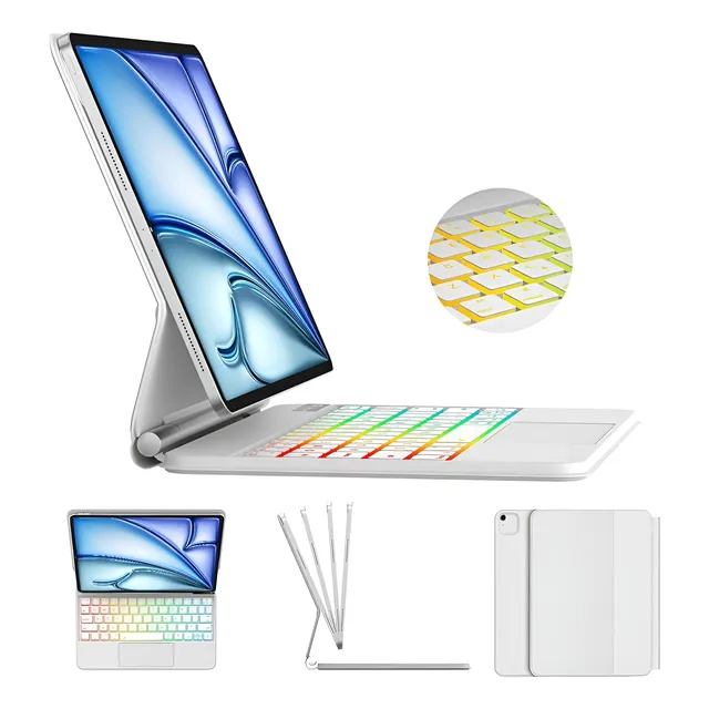 Funda Teclado Táctil Para iPad Pro 12.9 3a/4a/5a/6a Gen