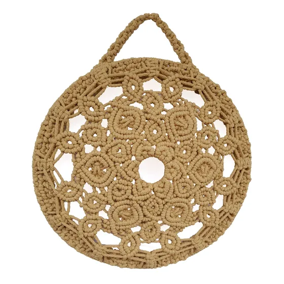 Tapiz Tipo Mandala Color Beige. Artesanias Mt