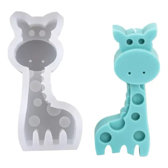 Molde Silicona Jirafa 3d Jabon Vela Babyshower Artesanias