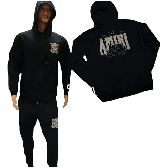Conjunto Estilo Amiri Negro Beige M