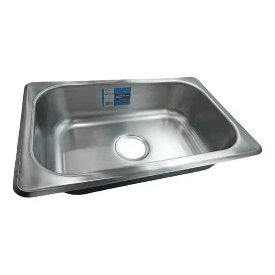Fregadero Lavaplato Rectangular Acero Una Tina 60x40x33