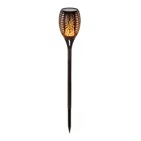 Estaca Solar Efecto Llama Para Exterior Jardin Patio 6hs Negro Etheos ES96ELE