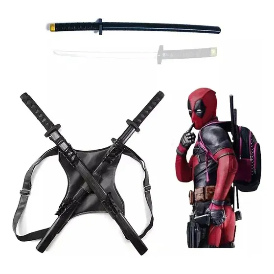 Deadpool Cuchillos Dobles Ninja Samurai Accesorios 60cm 2024