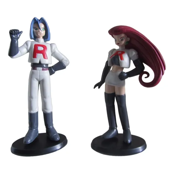 Equipo Team Rocket Pokemon Jessie Y James Original Con Base