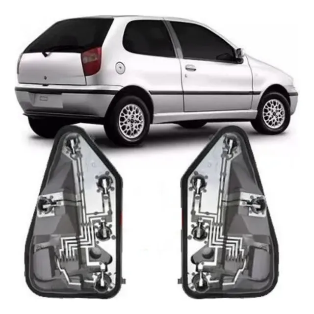 Par Circuito Placa Lanterna Traseira Palio 96 97 98 99 00 01